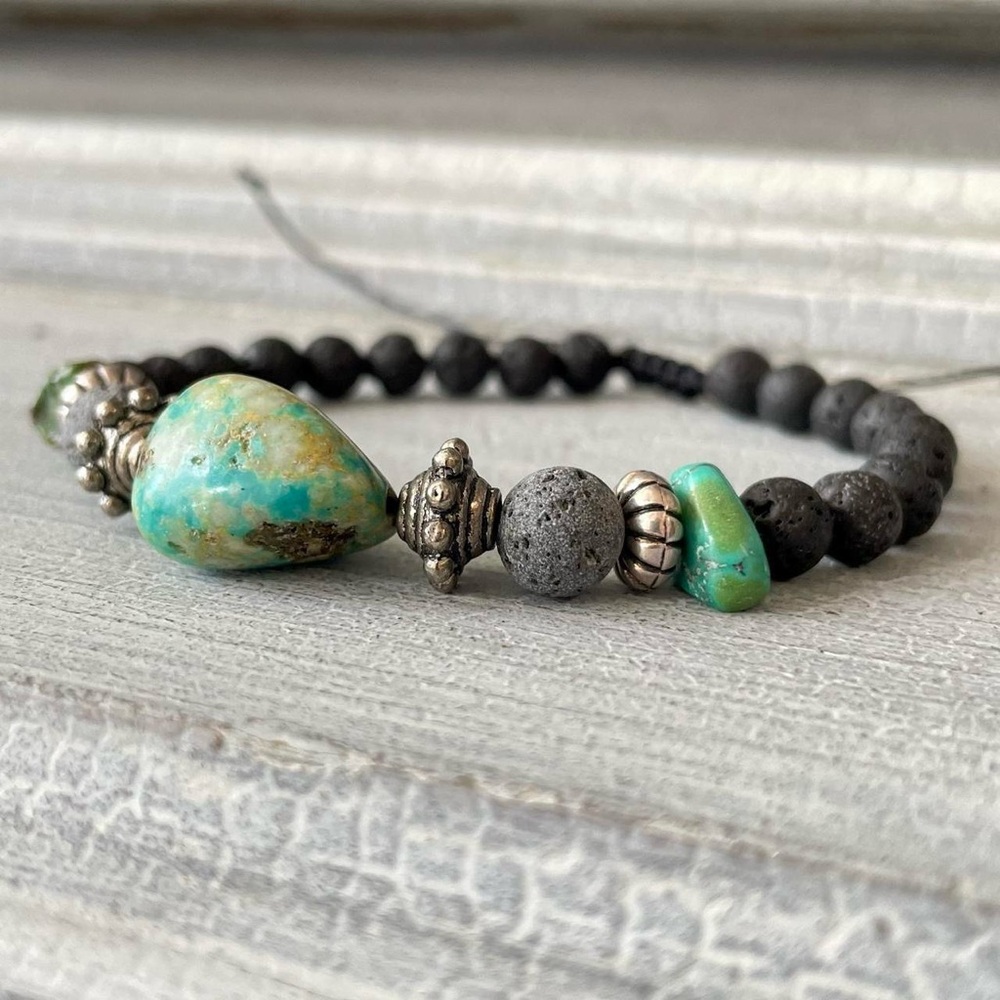 Handmade boho mala bead bracelet